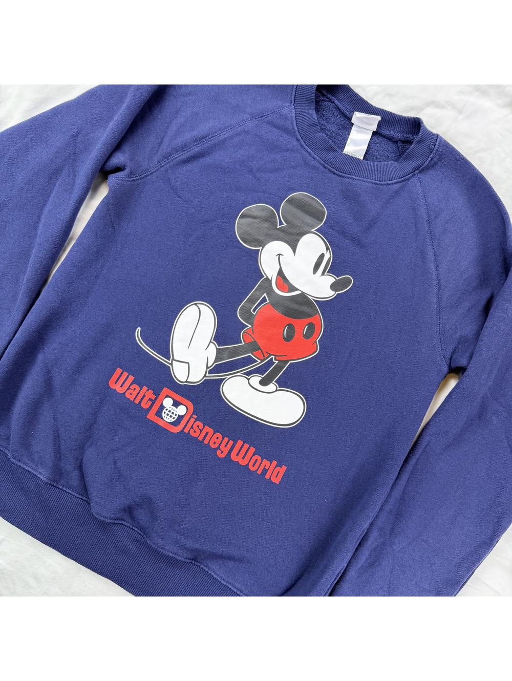 Disney Parks Walt Disney World Mickey Mouse Standing Icon Sweatshirt XS Navy